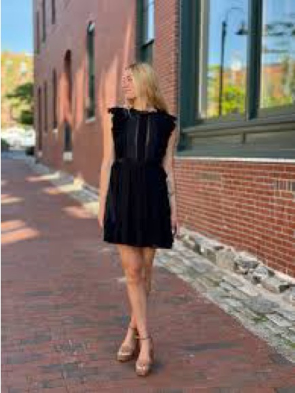 Ulla Johnson black Henrietta lace eyelet dress